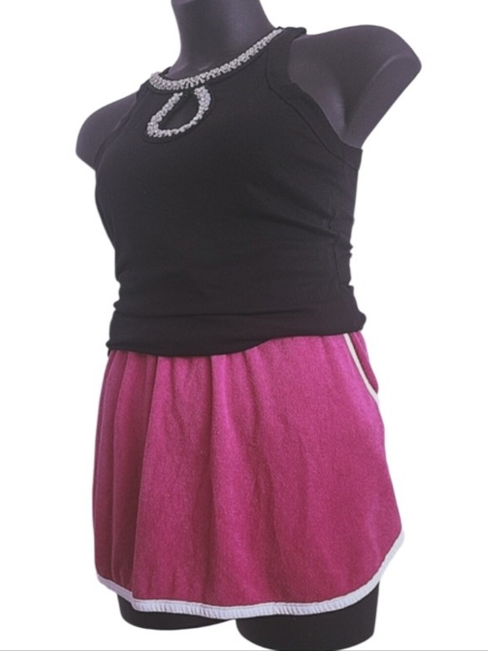 No Boundaries Pink Terry Cloth Mini Skirt Junior Plus XXXL